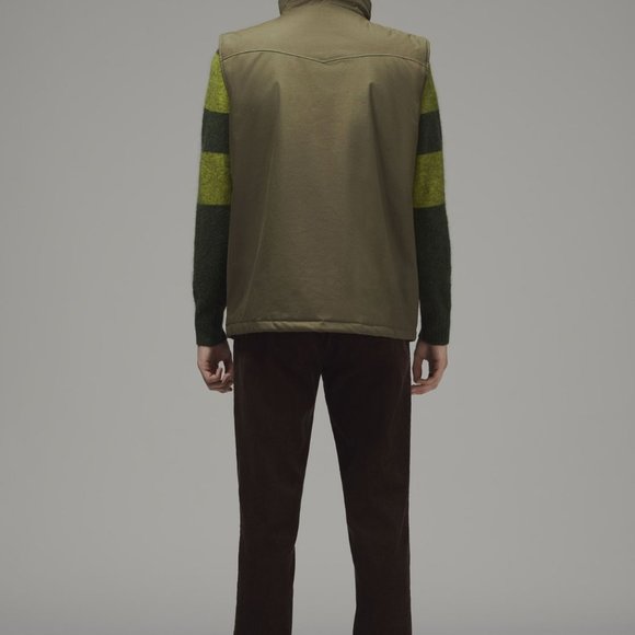 Men's Vest OLIVE GREEN (MWJ-008) - Picture 6 of 6